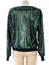 Ungaro Emerald Sequin Top Top arcadeshops.com