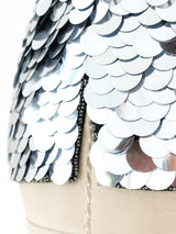 Silver Paillette Embellished Top Top arcadeshops.com