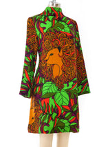 Graphic Lion Print Dress Dress arcadeshops.com