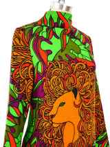 Graphic Lion Print Dress Dress arcadeshops.com