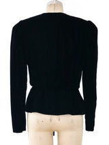 Victor Costa Leaf Applique Jacket Jacket arcadeshops.com