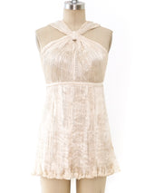 Patricia Lester Ivory Plisse Pleated Top Top arcadeshops.com