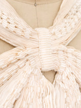 Patricia Lester Ivory Plisse Pleated Top Top arcadeshops.com