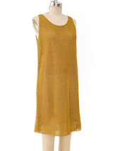Anne Klein Gold Net Tank Dress Dress arcadeshops.com
