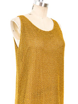 Anne Klein Gold Net Tank Dress Dress arcadeshops.com