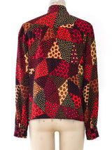 Adolfo Printed Silk Top Top arcadeshops.com