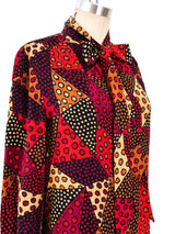 Adolfo Printed Silk Top Top arcadeshops.com