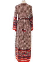 Batik Print Angel Sleeve Dress Dress arcadeshops.com