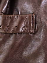 Vakko Chocolate Leather Fringed Jacket Jacket arcadeshops.com