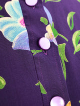 Ungaro Floral Printed Silk Blouse Top arcadeshops.com