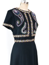 Embellished Satin Maxi Dress Dress arcadeshops.com