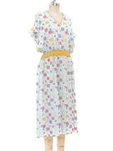 Diane Freis Pastel Open Shoulder Dress Dress arcadeshops.com