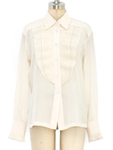 Escada Pleated Ruffle Blouse Top arcadeshops.com
