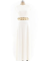 Open Midriff Medallion Embellished Maxi Dress Dress arcadeshops.com