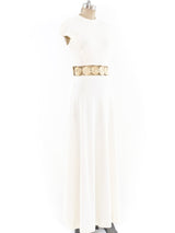 Open Midriff Medallion Embellished Maxi Dress Dress arcadeshops.com