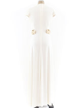 Open Midriff Medallion Embellished Maxi Dress Dress arcadeshops.com