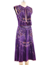 Roberto Cavalli Hand Painted Suede Ensemble Suit arcadeshops.com