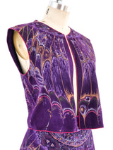 Roberto Cavalli Hand Painted Suede Ensemble Suit arcadeshops.com