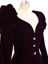 Vicky Tiel Ruched Velvet Ensemble Suit arcadeshops.com