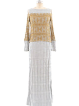 Rudi Gernreich Metallic Open Shoulder Gown Dress arcadeshops.com