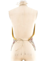 Whiting and Davis Floral Printed Chainmail Top Top arcadeshops.com