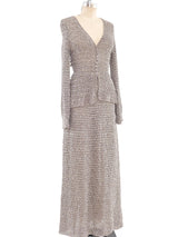 Brown and Grey Hand Crochet Ensemble Suit arcadeshops.com