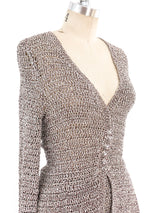 Brown and Grey Hand Crochet Ensemble Suit arcadeshops.com