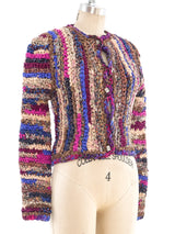 Ribbon Knit Cropped Jacket Jacket arcadeshops.com