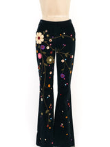 Dolce and Gabbana Floral Applique Pants Bottom arcadeshops.com