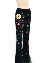 Dolce and Gabbana Floral Applique Pants Bottom arcadeshops.com
