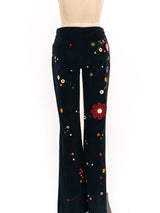 Dolce and Gabbana Floral Applique Pants Bottom arcadeshops.com