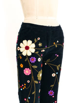 Dolce and Gabbana Floral Applique Pants Bottom arcadeshops.com