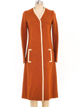 1960's Cognac Wool Coat Outerwear arcadeshops.com