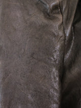 Chocolate Cropped Leather Jacket Jacket arcadeshops.com