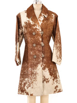Double Breasted Cowhide Coat Outerwear arcadeshops.com