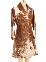 Double Breasted Cowhide Coat Outerwear arcadeshops.com