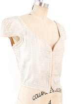 Quilted Mint Silk Top Top arcadeshops.com