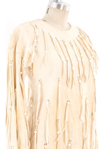 Giorgio di Sant'Angelo Embellished Deerskin Dress Dress arcadeshops.com