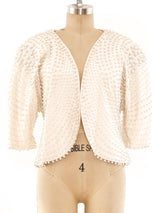 Arnold Scaasi Faux Pearl Embellished Jacket Jacket arcadeshops.com