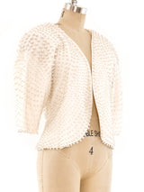 Arnold Scaasi Faux Pearl Embellished Jacket Jacket arcadeshops.com