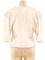 Arnold Scaasi Faux Pearl Embellished Jacket Jacket arcadeshops.com