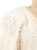 Arnold Scaasi Faux Pearl Embellished Jacket Jacket arcadeshops.com