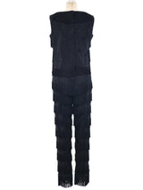 Fringe Trimmed Lace Ensemble Suit arcadeshops.com