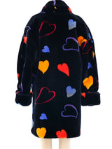 Donnybrook Heart Motif Faux Fur Coat Outerwear arcadeshops.com