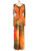 Tie Dye Halter Dress Ensemble Suit arcadeshops.com