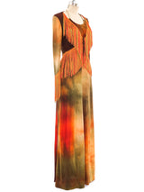 Tie Dye Halter Dress Ensemble Suit arcadeshops.com