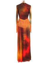 Tie Dye Halter Dress Ensemble Suit arcadeshops.com