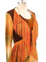 Tie Dye Halter Dress Ensemble Suit arcadeshops.com