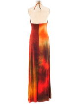 Tie Dye Halter Dress Ensemble Suit arcadeshops.com