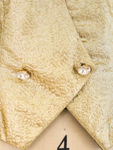 Floral Brocade Metallic Gold Jacket Jacket arcadeshops.com